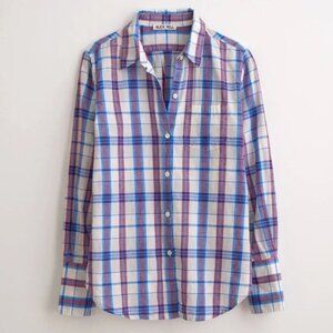 Alex Mill plaid cotton-linen top (size S)